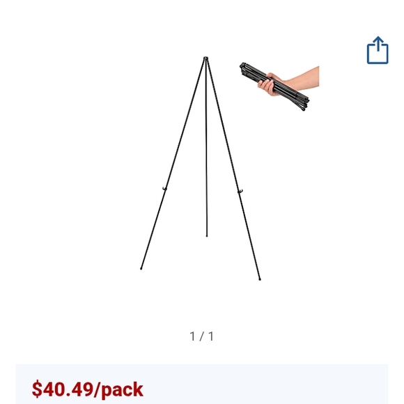 Office Depot Other - Black Folding Tripod Easel for Home Office